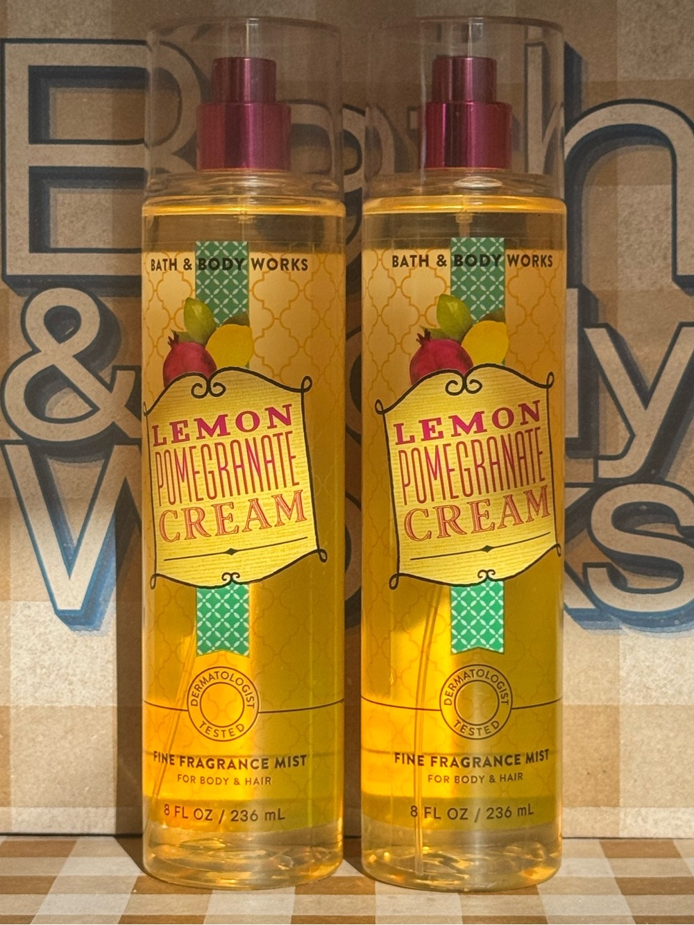 NEW B&BW (2) Lemon Pomegranate Cream fine fragrance mist for hair & body